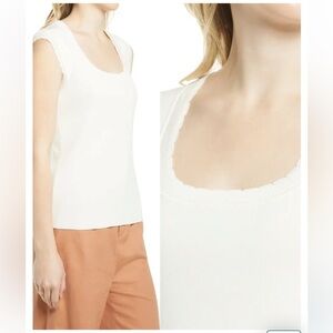 Ted Baker Stacie Natural Scalloped Short Sleeves & Neckline Sweater. D10/A1598